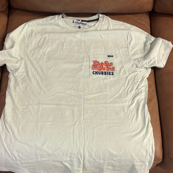 Chubbies Light Cream Men's Tee with Graphic Pocket - Picture 1 of 1